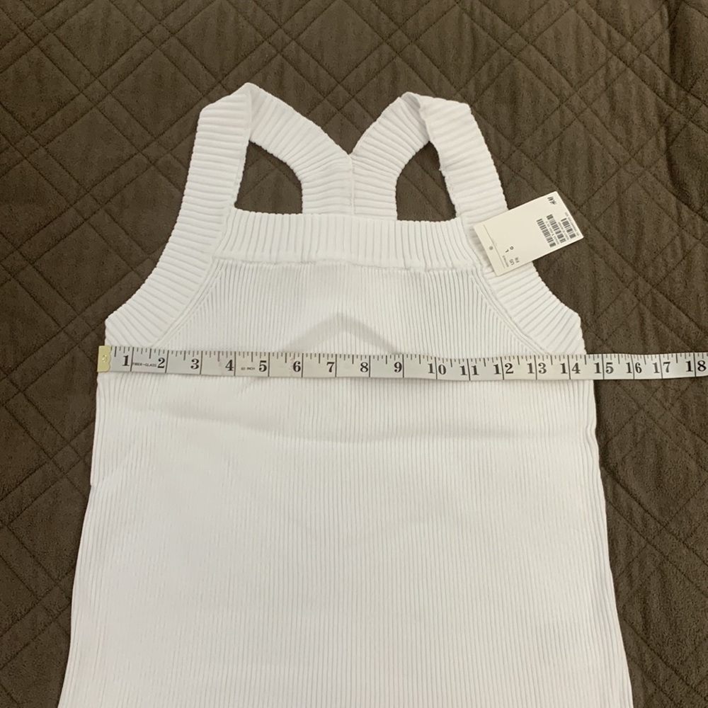 H & M White NWT Rib Knit Top size Large - Picture 10 of 17